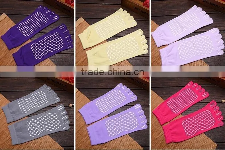 japanese five toe teen girl tube socks with grip socks