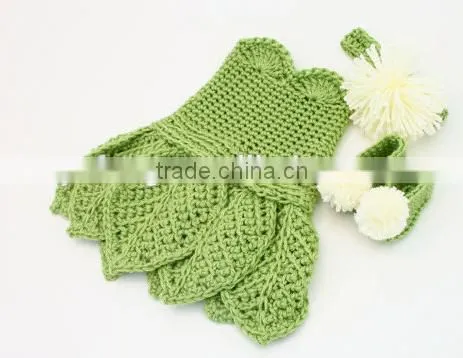 Fashion Kids Party Wear Baby Girl Crochet Sweater Dress Set