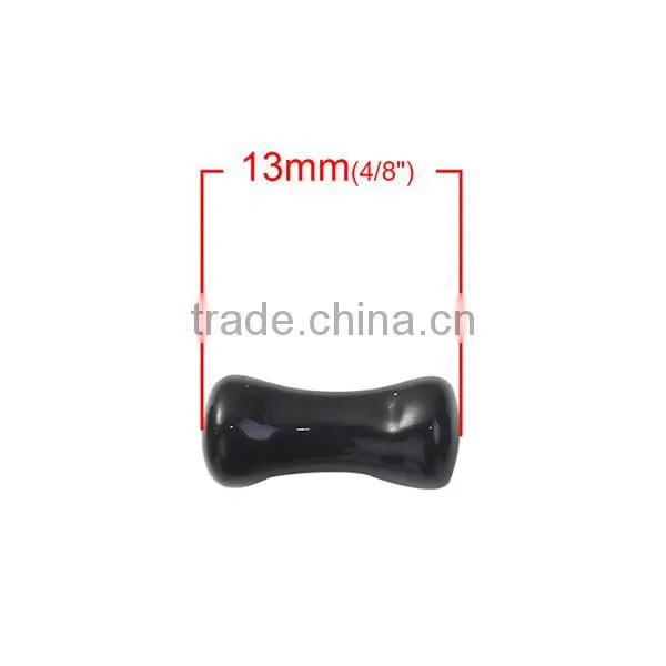 4mm Acrylic Ear Stretcher Expander Bobbin Black Beautiful Ear Plug Expander