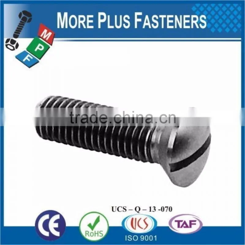 Made in Taiwan DIN 964 Countersunk Slotted Oval Head Machine Screw DIN 964