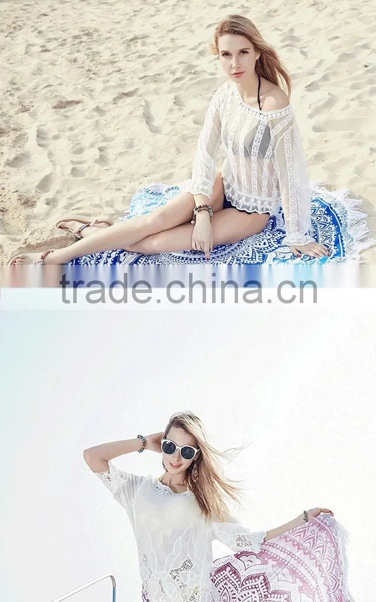 Microfiber round beach towels