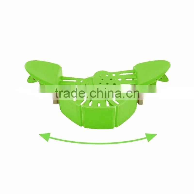 Universal Size Fit Most Pans Clip-on Green Silicone Pasta Strainer