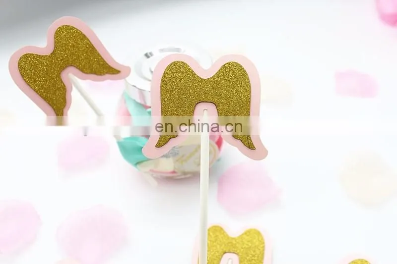 Angel wings Cupcake topper Bridal Shower Birthday Party Cupcake toppers