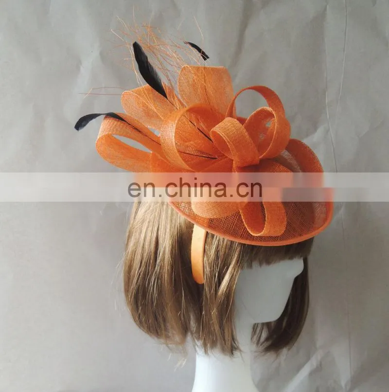 2014 NEW Wedding Orange Hair Fascinator haibands