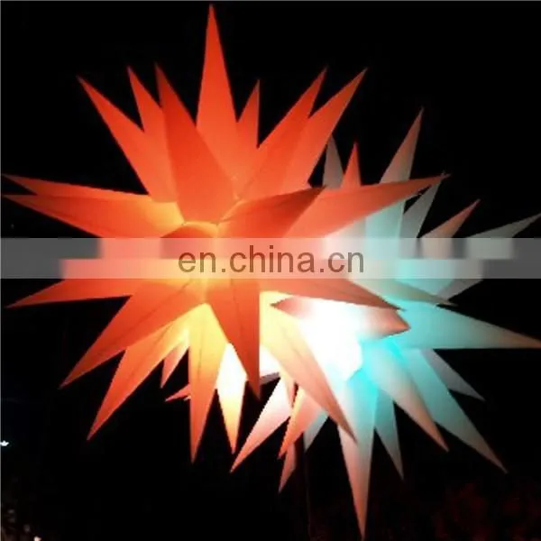 Large inflatable gilter star shaped decoration for party or event