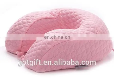 Factory High Quality Cotton Filled Adult Travel Pillow