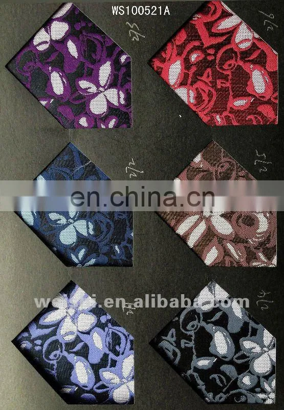 100% polyster or silk embroidery flower mens tie