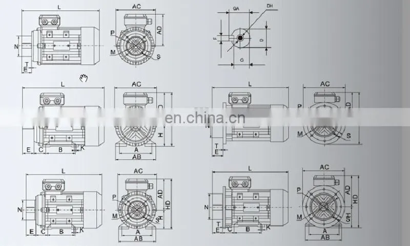MS-90S-2 1.5KW 3000RPM three phase asynchronous motor electric motor