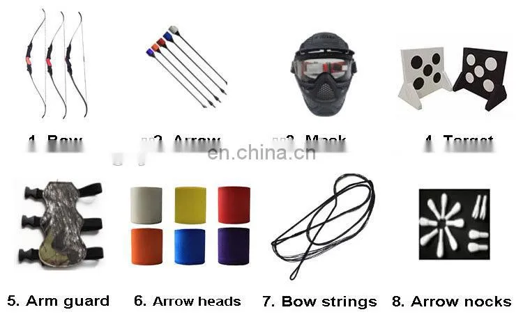 Safe Kids Toy Foam Tip Bow and Arrows Set Outdoor CS Archery Tag Shooting Game Equipment Foam Head Tip Carbon Arrow For sale