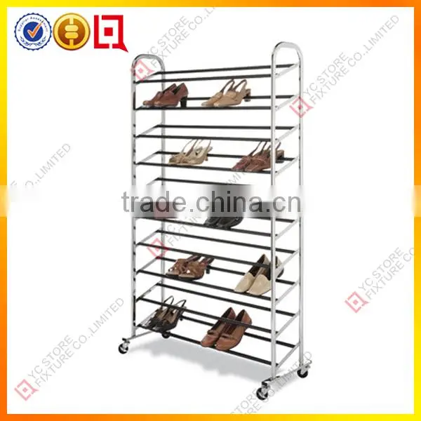 shoe wall display with 4 shelves