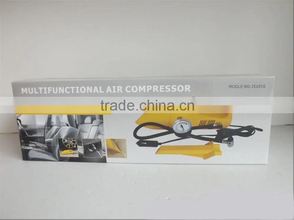DC12V mini car vacuum cleaner with car air compressor