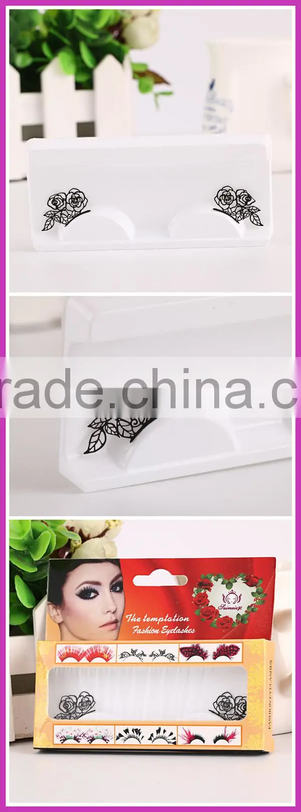 rose shape chinese cutting paper eyelash extensions