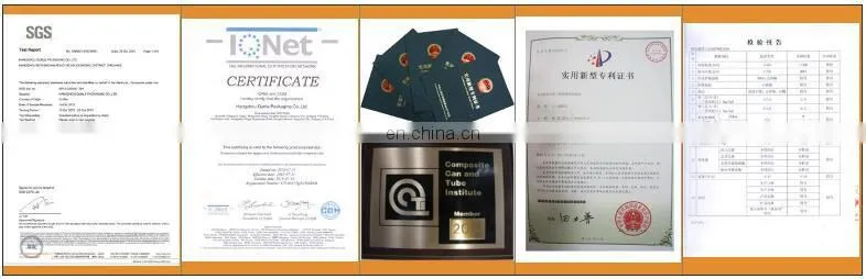 Custom Color Printing Paper Tube Packaging box melon seeds package with Tin Lid