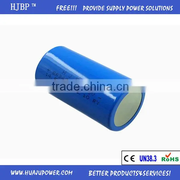 china factory wholesale HJBP CE|ROHS|UN38.3 LiSOCl2 3.6V ER34615 19000MAH lithium battery for flowmeter