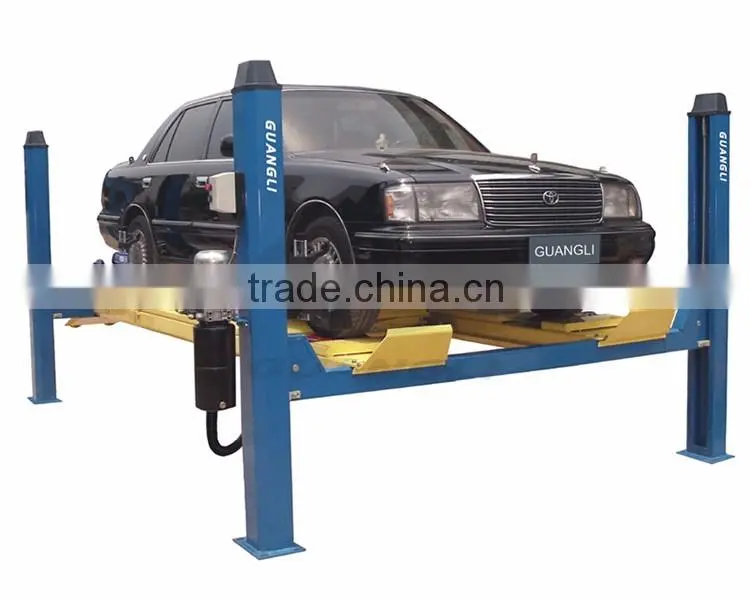 GUANGLI Durable Safe Four post Car Lift Hydraulic Garage Car Lift