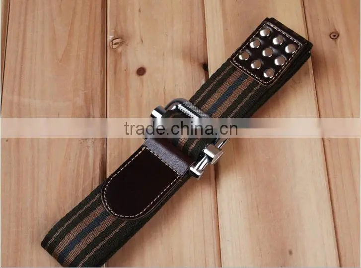 man and boys Fashion Woven Jeans belt with studded