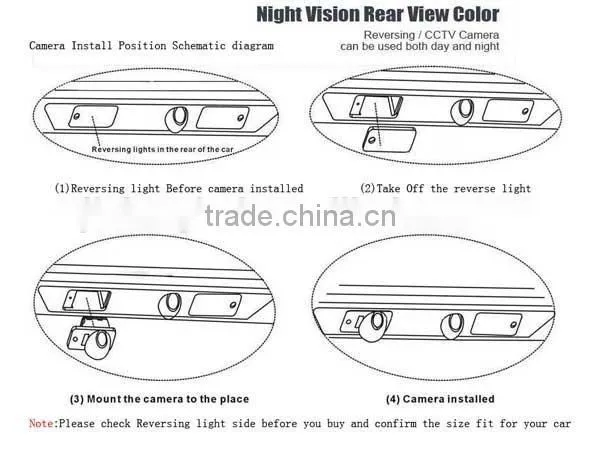 12V 170 degree Mini Color CMOS Reverse Backup Camera Rear View Camera Night Vision Waterproof