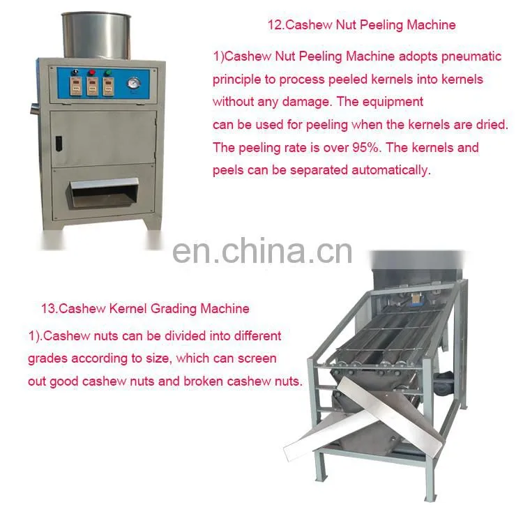 Automatic Chickpea cashew nut plant dehulling shelling processing machine
