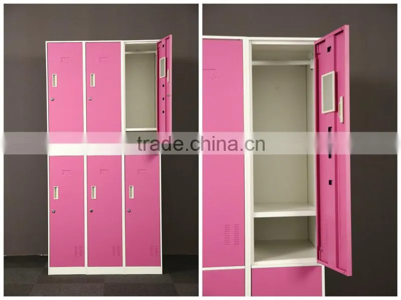 color 6 door steel cabinet 6 tie storage locker school customized locker