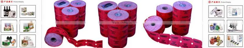 OEM accepted customized printing raffle ticket roll scraper ticket