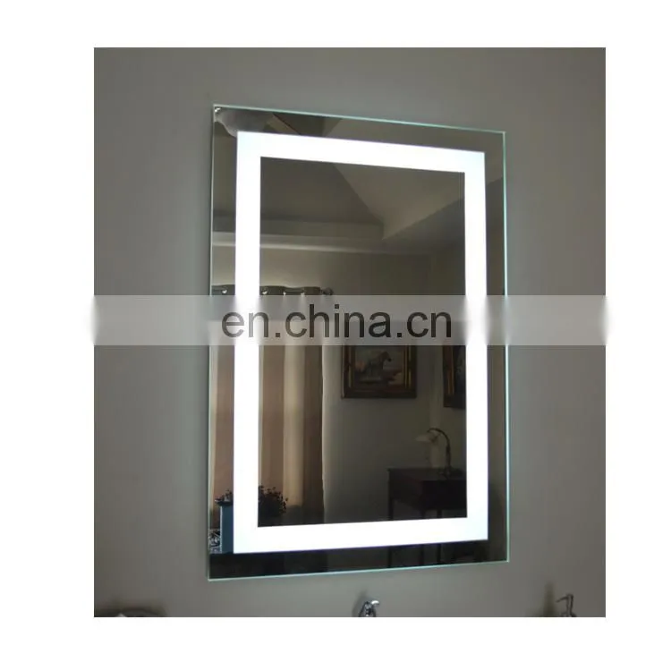 Silver Round Rectangular Purple Usb Bathroom Luxury Wall Touch Led Makeup Vanity Mirror