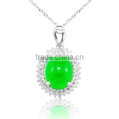 wholesale antique gemstone silver pendant in delecate design