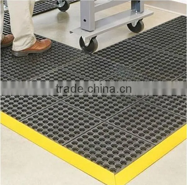 Qingdao hot sale factory produced colorful perforated rubber mats