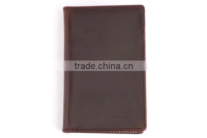 RFID Blocking card holder Vegetable tanned leather card holder with notes Men leather credit card holder