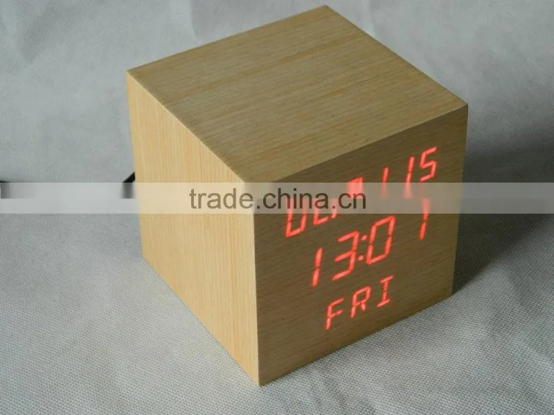 WL0833 Square Shape Calendar Snooze Temperature Mulit Function Desktop Clock
