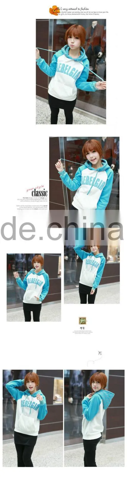 Fashion women Sweatershirt Brand Clothes / China Manufacture Custom Hoodies