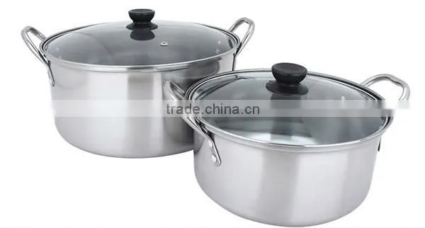 Hot Sale 8 Pcs Stainless steel aluminum non-stick soup pot / induction stock pot set