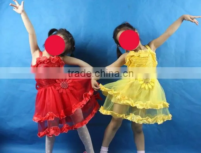 New design small girl kids latin dance shirt for cosplay party