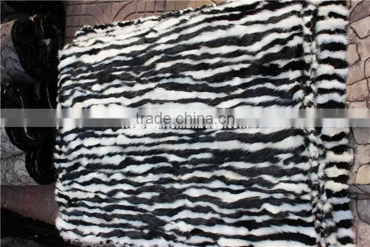 Hot Selling Fashion Stripes Real Fox Fur Plates For Garment