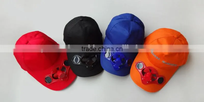 5 panel custom solar fan hat for summer