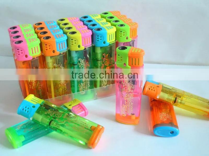 Five mix color gas refillable electric cigarette lighter windproof torch lighter