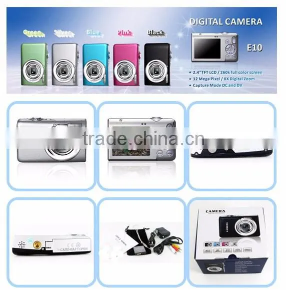 2016 Popular 2.4'' LCD digital video camera unique 15.0MP 8X digital zoom with Rechargeable lithium battery DC-E10