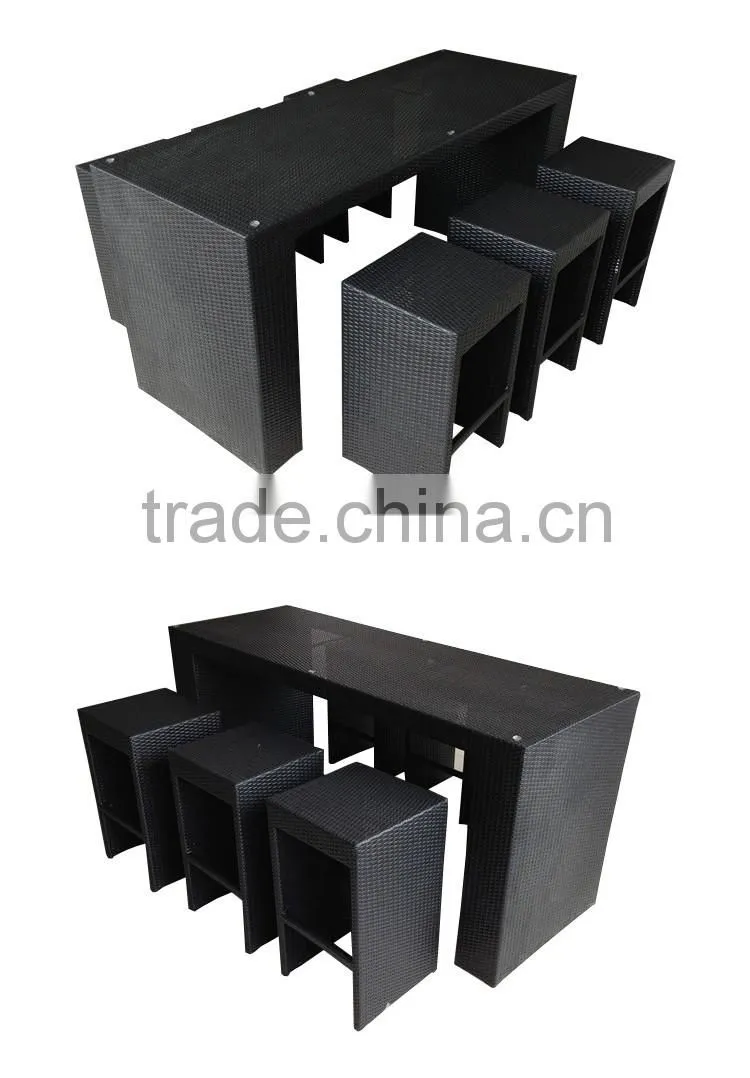 Modern Rattan Garden Patio Furniture PE Rattan Furniture Parts Bar Furniture Of Rattan
