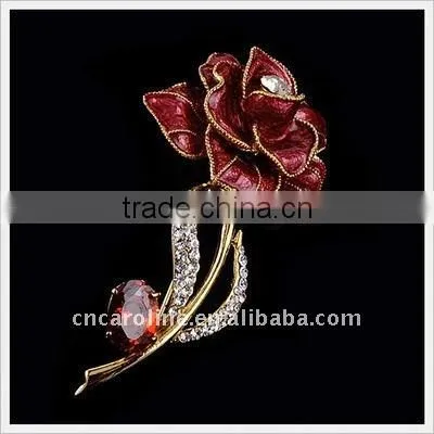 2012 New Design Vintage Crystal Flowery Brooch Pins