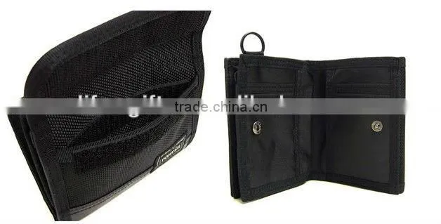 2016 Best sale Promotional Good Price Polyster custom velcro bifold male wallet wholesale