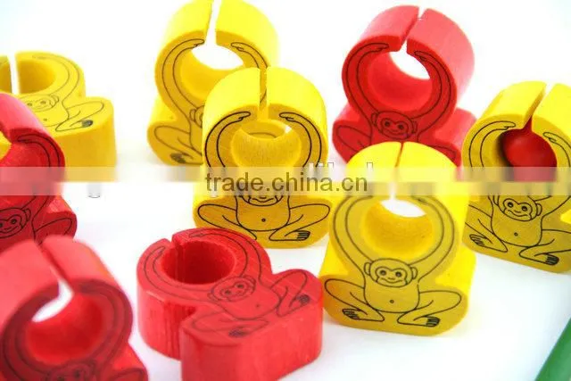 Wooden intelligent monkey game child fishing toys
