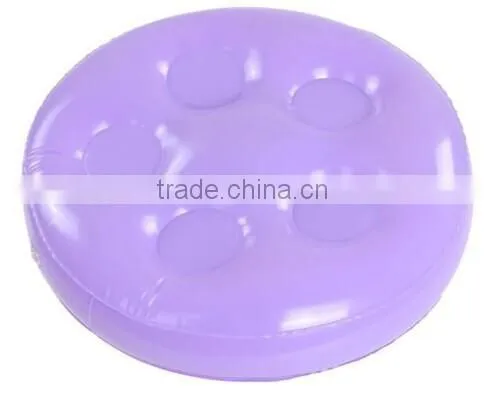 Eco-friendly pvc inflatable floating drink holder for five bottles
