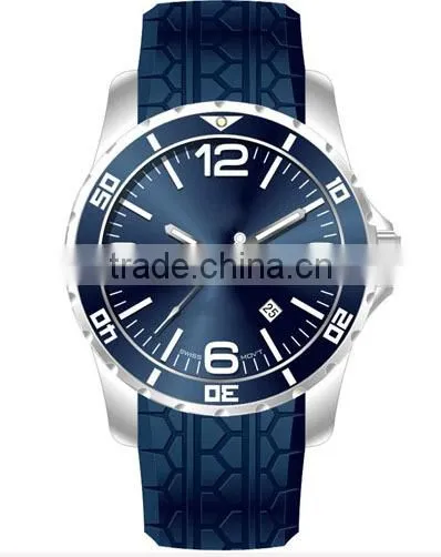 2015 hot time silicone band stainless steel case wholesale products