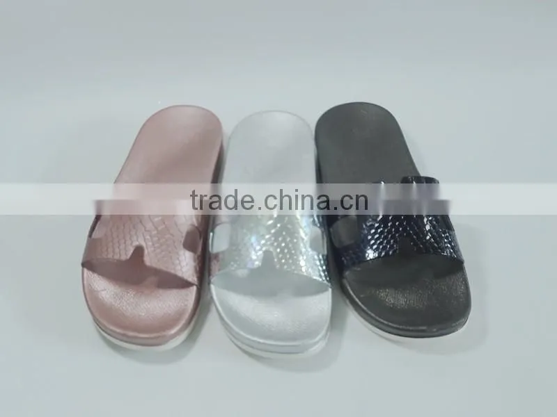 2016 New design Women H shape upper Flat slippers
