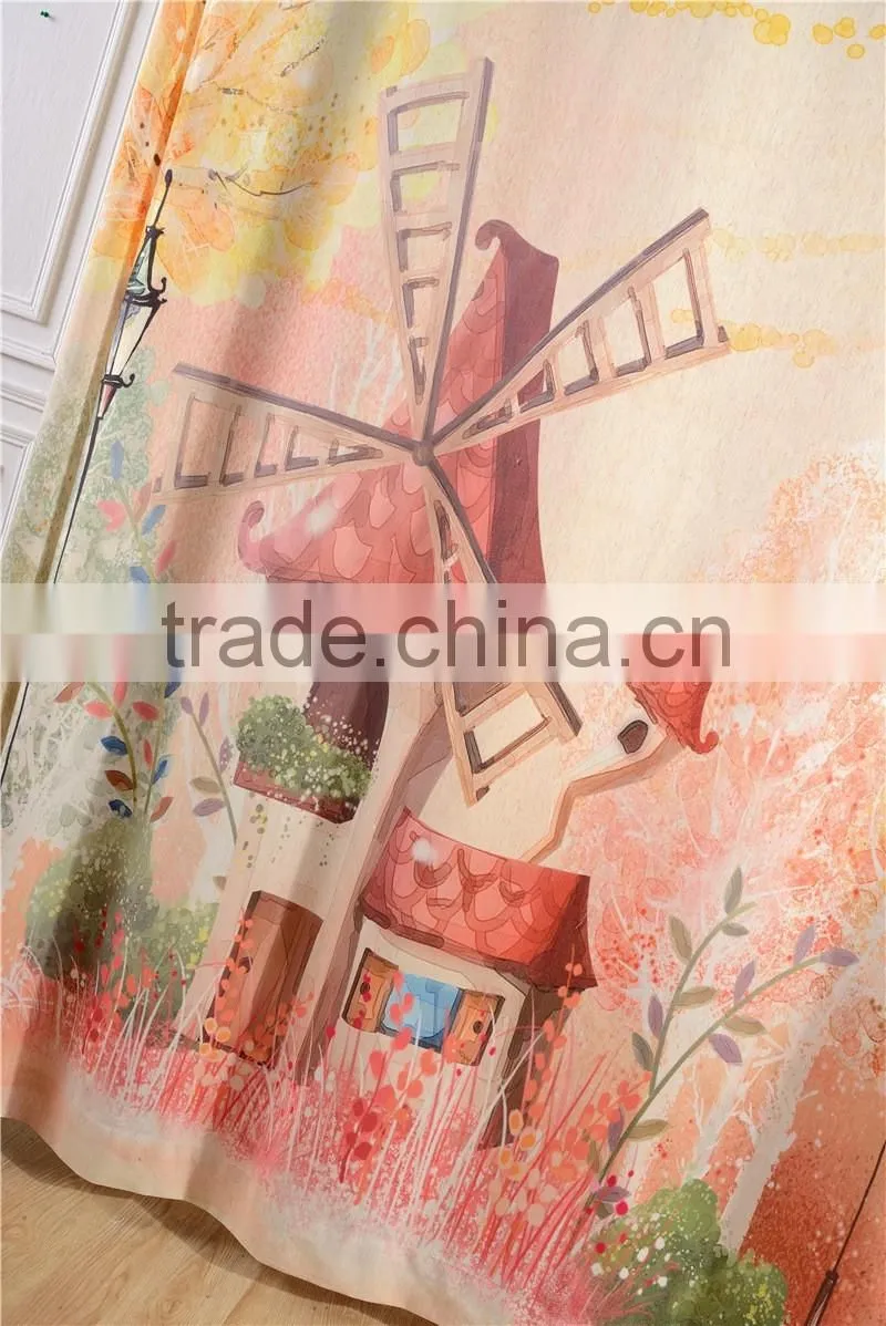 Printed Cartoon Curtain Fabric