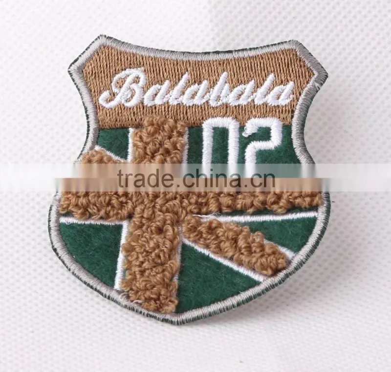 2015 Professional custom large 3d embroidered patch