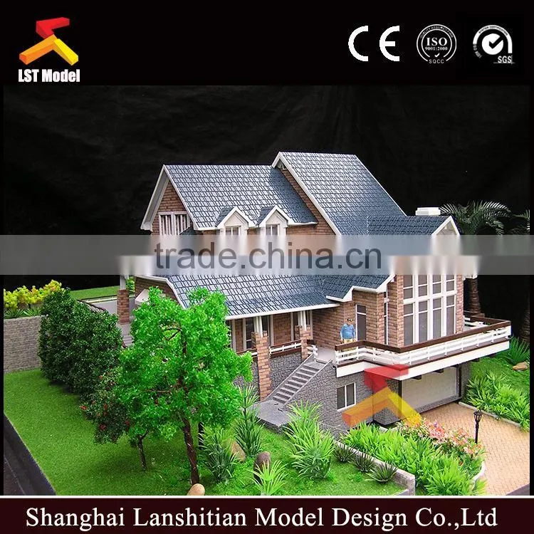 3d maquette separated villa miniature building model scale