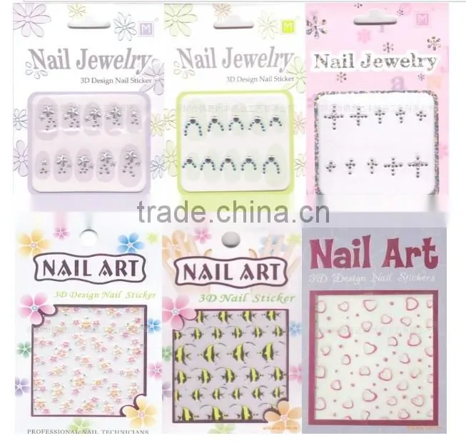 alibaba china wholesale Diamond nail sticker Private label packing nail stickers