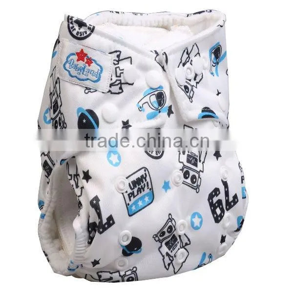 2012 October Newest Six Printed Patterns Baby Cloth Diaper Nappy