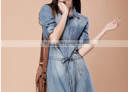 2015 women shenzhen dress Leisure jeans dresses girl