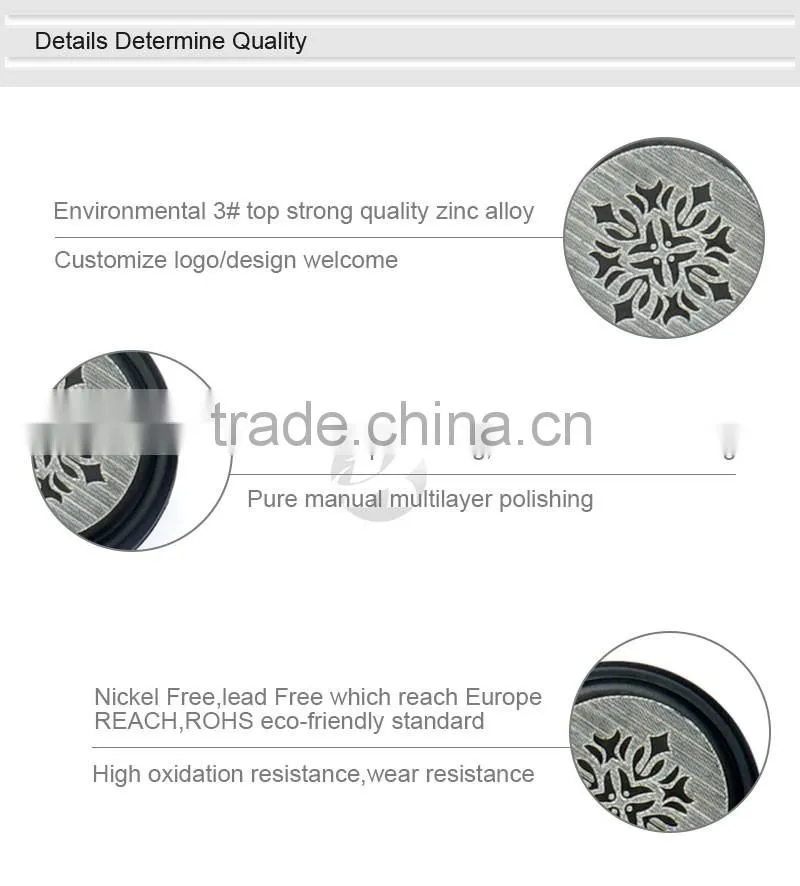 Decoration Black Flat Rim metal snap buttons for coats
